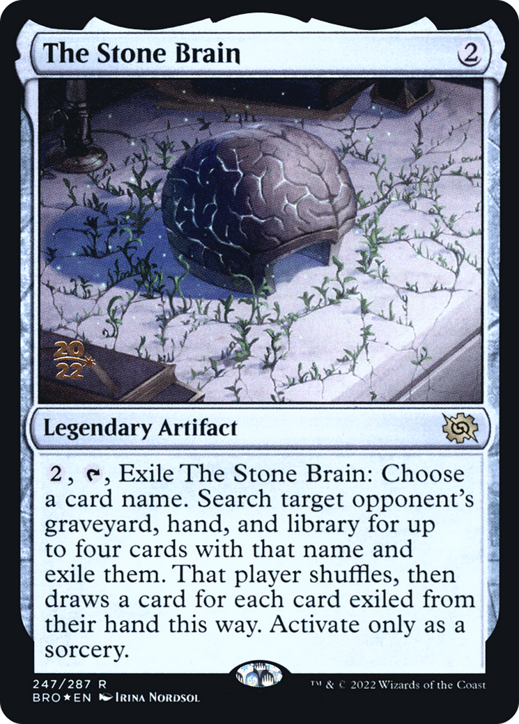 The Stone Brain (PRE-247S) - The Brothers' War Promos Foil