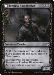 Restless Bloodseeker // Bloodsoaked Reveler (VOW-295) - Innistrad: Crimson Vow: (Showcase, Double Faced Transform)