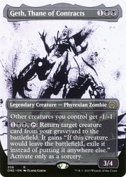 Geth, Thane of Contracts (ONE-306) - Phyrexia: All Will Be One: (Showcase) (Borderless) Foil