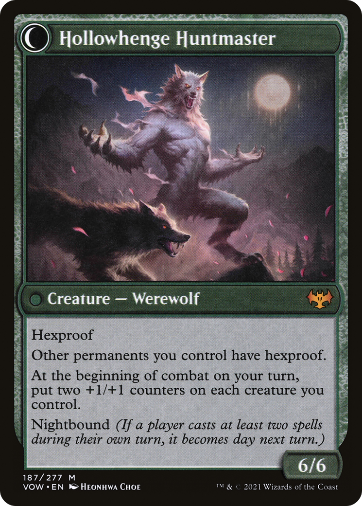 Avabruck Caretaker // Hollowhenge Huntmaster (VOW-187) - Innistrad: Crimson Vow: (Double Faced Transform) Foil