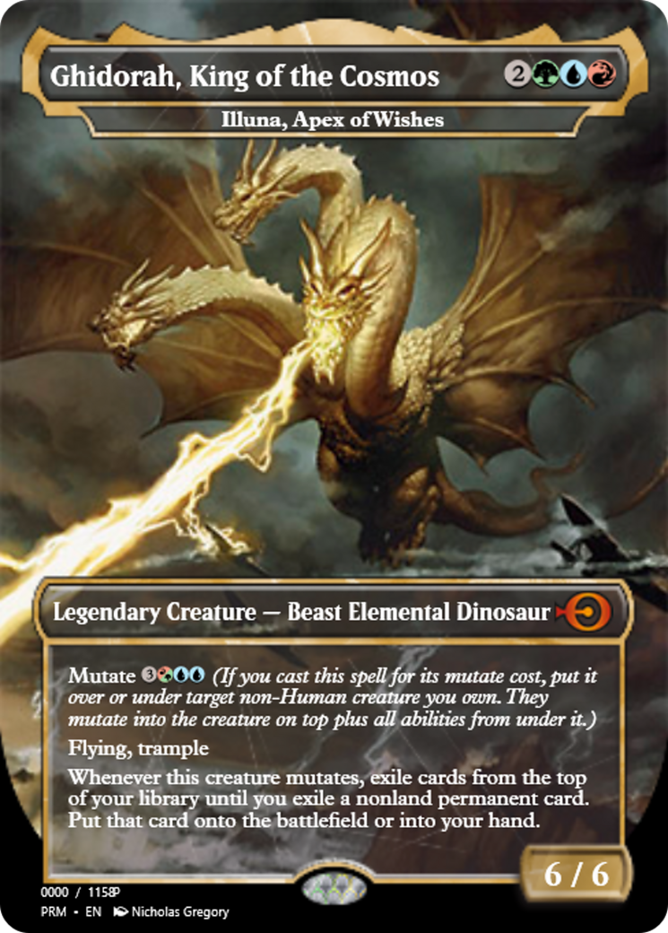 Illuna, Apex of Wishes (PRM-80913) - Magic Online Promos / Ghidorah, King of the Cosmos Foil