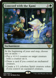 Concord with the Kami (NEC-025) - Neon Dynasty Commander