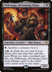Hidetsugu, Devouring Chaos (PPNEO-099) - Kamigawa: Neon Dynasty Promos