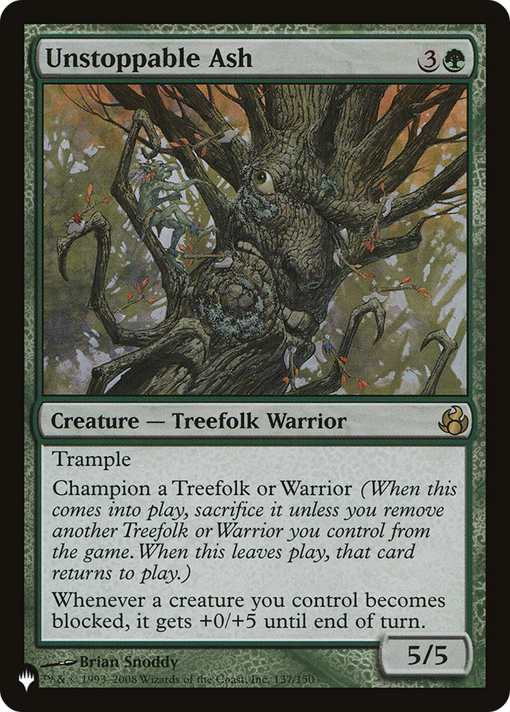 Unstoppable Ash (LIST-MOR-137) - The List