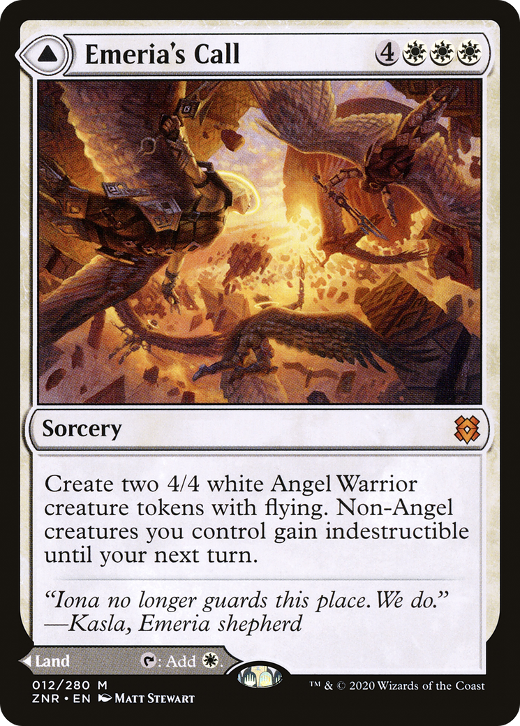 Emeria's Call // Emeria, Shattered Skyclave (ZNR-012) - Zendikar Rising Foil