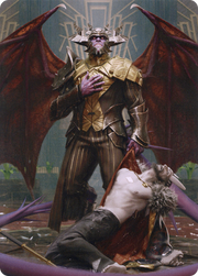 Ob Nixilis, the Adversary // Ob Nixilis, the Adversary (ASNC-031) - New Capenna Art Series (Borderless) Foil