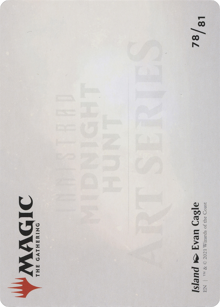 Island // Island (AMID-078) - Midnight Hunt Art Series (Borderless) Foil