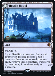 Hostile Hostel // Creeping Inn (PRE-264S) - Innistrad: Midnight Hunt Promos: (Double Faced Transform) Foil