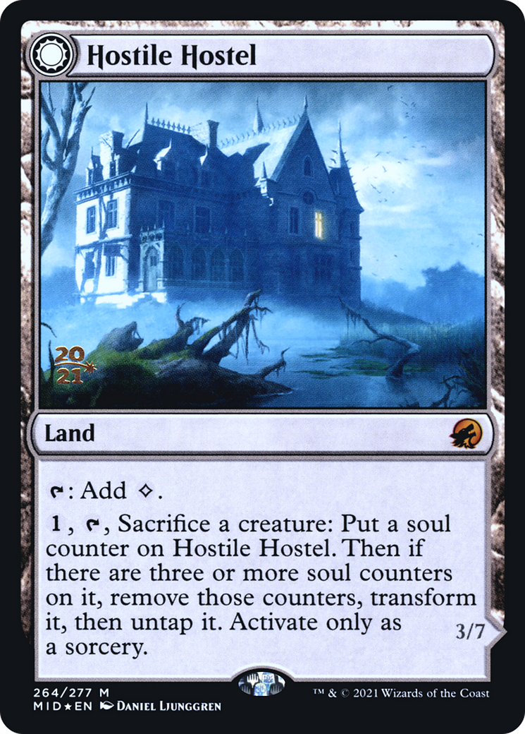 Hostile Hostel // Creeping Inn (PRE-264S) - Innistrad: Midnight Hunt Promos: (Double Faced Transform) Foil