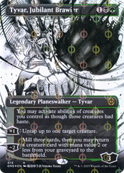 Tyvar, Jubilant Brawler (ONE-476) - Phyrexia: All Will Be One: (Showcase) (Borderless) Foil
