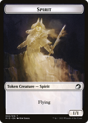 Spirit (TMID-002) - Innistrad: Midnight Hunt Tokens Foil