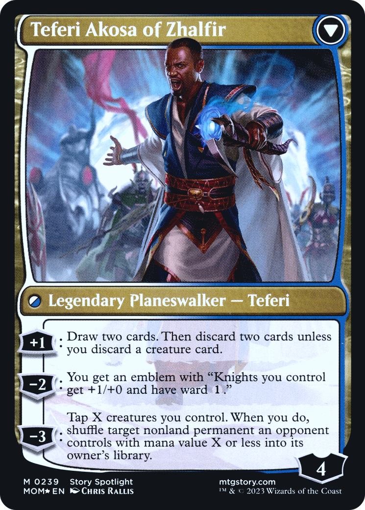 Invasion of New Phyrexia // Teferi Akosa of Zhalfir (PRE-239S) - March of the Machine Promos Foil