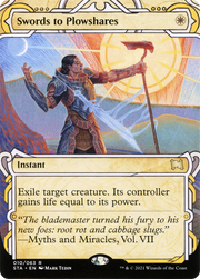 Swords to Plowshares (STA-010) - Strixhaven Mystical Archive: (Showcase) (Borderless) Foil