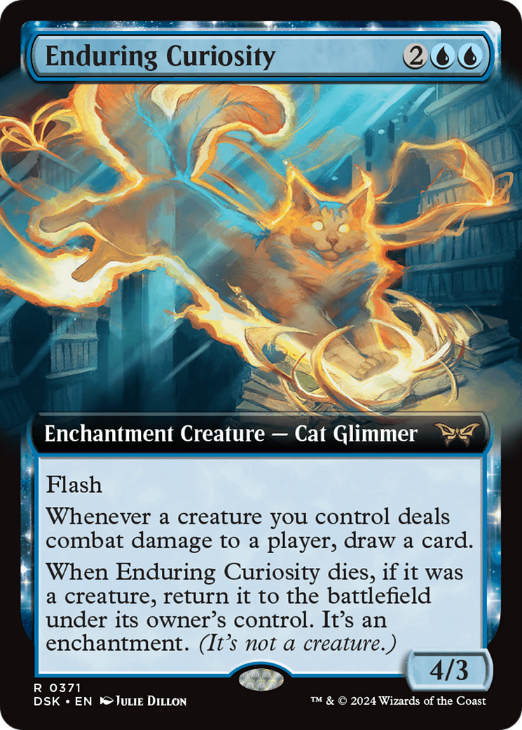 Enduring Curiosity (DSK-371) - Duskmourn: House of Horror: (Extended Art, enchantment)