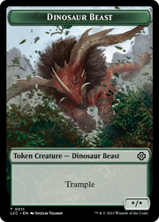 Dinosaur Beast (TLCC-011) - The Lost Caverns of Ixalan Commander Tokens