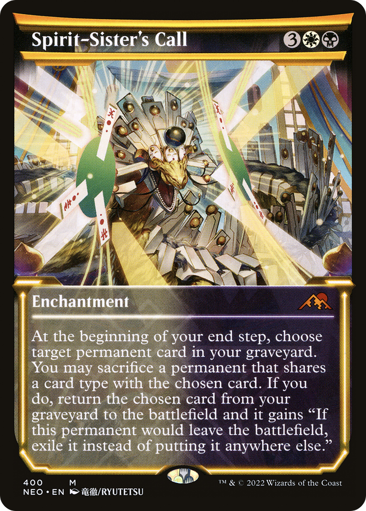 Spirit-Sister's Call (NEO-400) - Kamigawa: Neon Dynasty: (Showcase) Foil