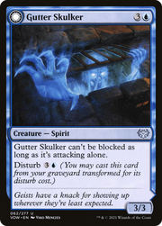 Gutter Skulker // Gutter Shortcut (VOW-062) - Innistrad: Crimson Vow: (Double Faced Transform) Foil