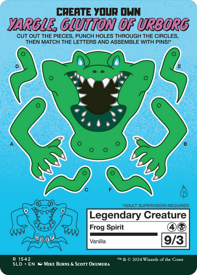 Yargle, Glutton of Urborg // Yargle, Glutton of Urborg (SLD-1542) - Secret Lair Drop (Borderless) Foil
