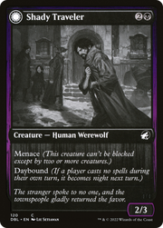 Shady Traveler // Stalking Predator (DBL-120) - Innistrad: Double Feature: (Double Faced Transform)