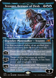 Tezzeret, Betrayer of Flesh (NEO-376) - Kamigawa: Neon Dynasty: (Showcase)