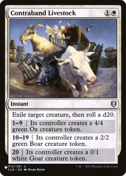 Contraband Livestock (LIST-CLB-12) - The List