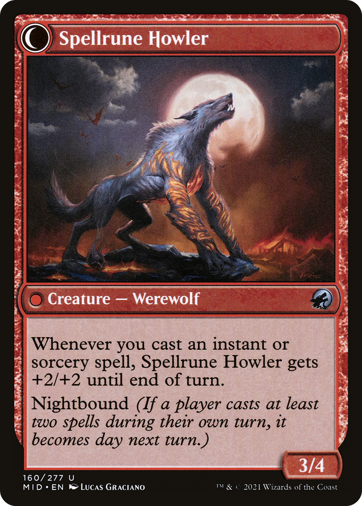 Spellrune Painter // Spellrune Howler (MID-160) - Innistrad: Midnight Hunt: (Double Faced Transform)