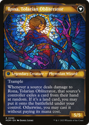 Rona, Herald of Invasion // Rona, Tolarian Obliterator (MOM-295) - March of the Machine: (Showcase)