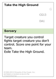 Take the High Ground (UNK-CG13) - Unknown Event