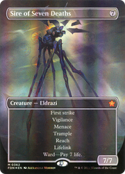 Sire of Seven Deaths (Borderless) (Mana Foil) (FDN-362) - Foundations (Borderless) Foil