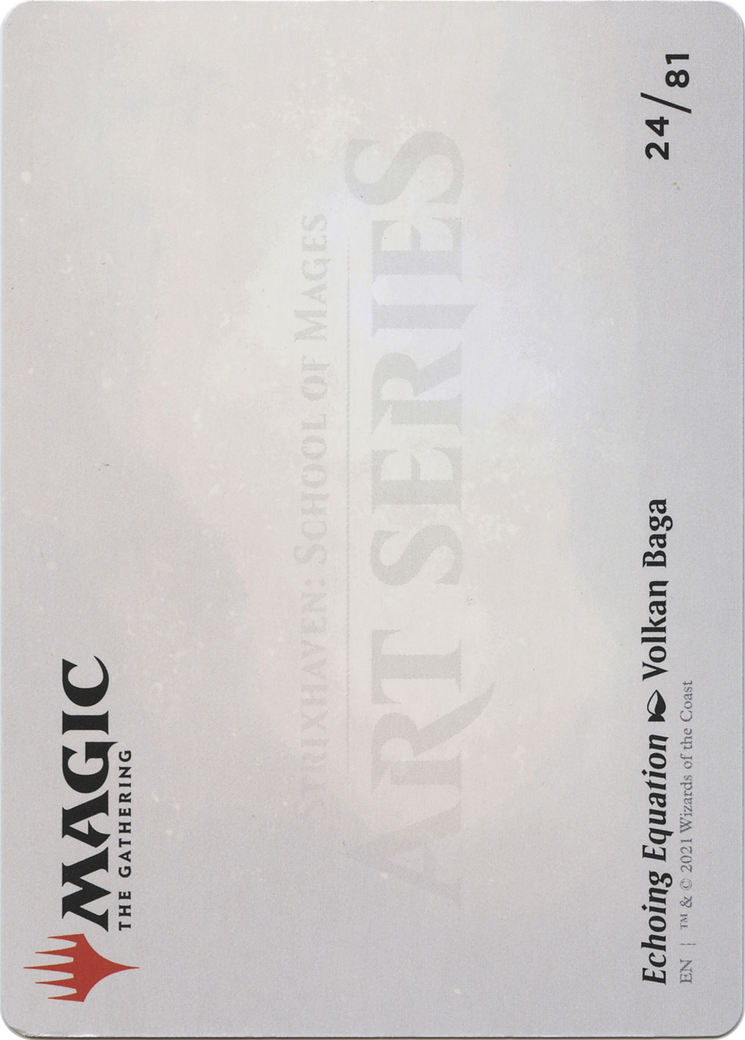 Echoing Equation // Echoing Equation (ASTX-024) - Strixhaven Art Series (Borderless) Foil