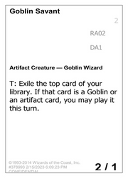 Goblin Savant (UNK-RA02A) - Unknown Event