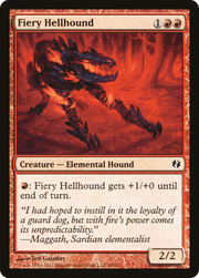 Fiery Hellhound (DDI-049) - Duel Decks: Venser vs. Koth