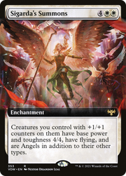 Sigarda's Summons (VOW-353) - Innistrad: Crimson Vow: (Extended Art) Foil