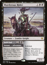 Murderous Rider // Swift End (PPELD-97P) - Throne of Eldraine Promos Foil