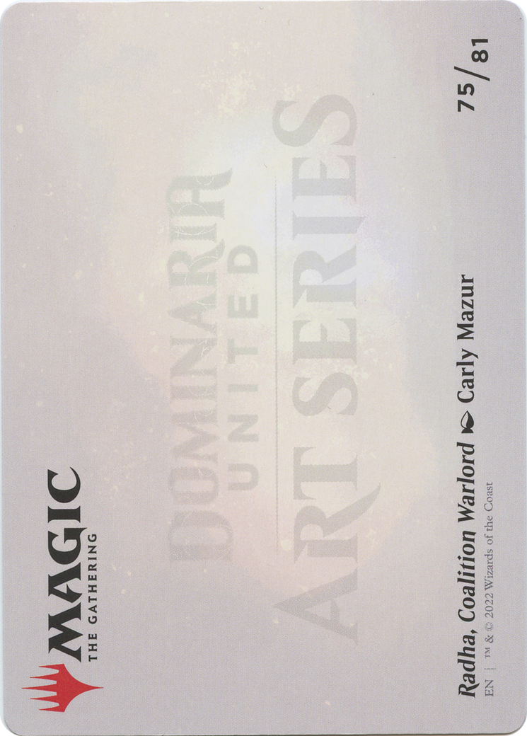 Radha, Coalition Warlord // Radha, Coalition Warlord (ADMU-075) - Dominaria United Art Series (Borderless)