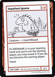 Impatient Iguana (CMB1-055) - Mystery Booster Playtest Cards 2021