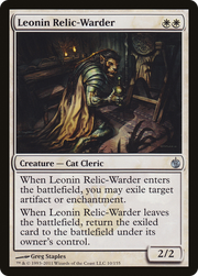 Leonin Relic-Warder (MBS-010) - Mirrodin Besieged Foil