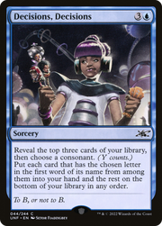 Decisions, Decisions (UNF-044) - Unfinity Foil