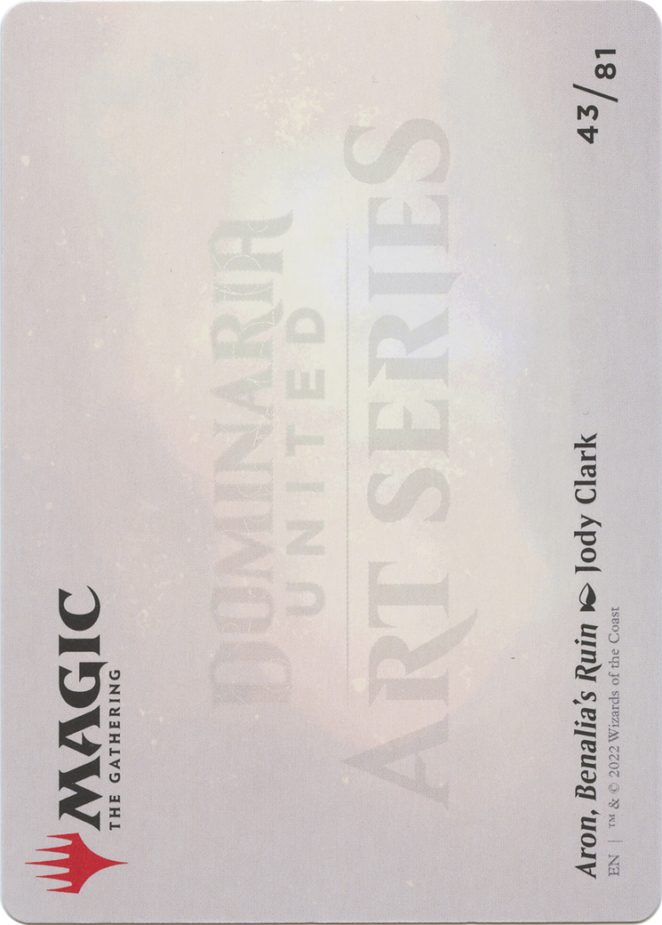 Aron, Benalia's Ruin // Aron, Benalia's Ruin (ADMU-043) - Dominaria United Art Series (Borderless) Foil