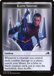 Kaito Shizuki Emblem (TNEO-018) - Kamigawa: Neon Dynasty Tokens Foil