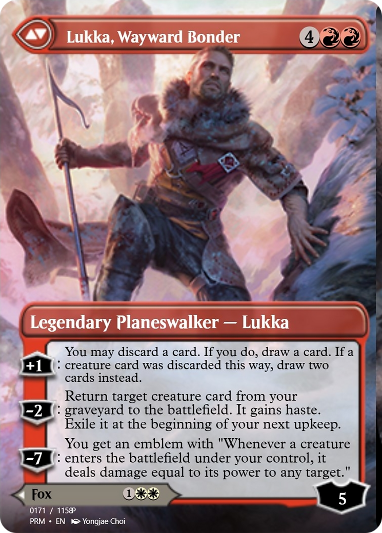Mila, Crafty Companion // Lukka, Wayward Bonder (PRM-90312) - Magic Online Promos Foil