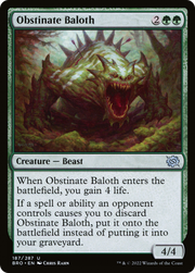 Obstinate Baloth (BRO-187) - The Brothers' War Foil