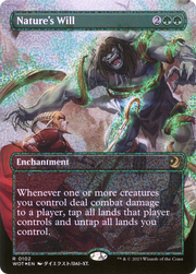 Nature's Will (WOT-102) - Wilds of Eldraine: Enchanting Tales (Borderless) Foil