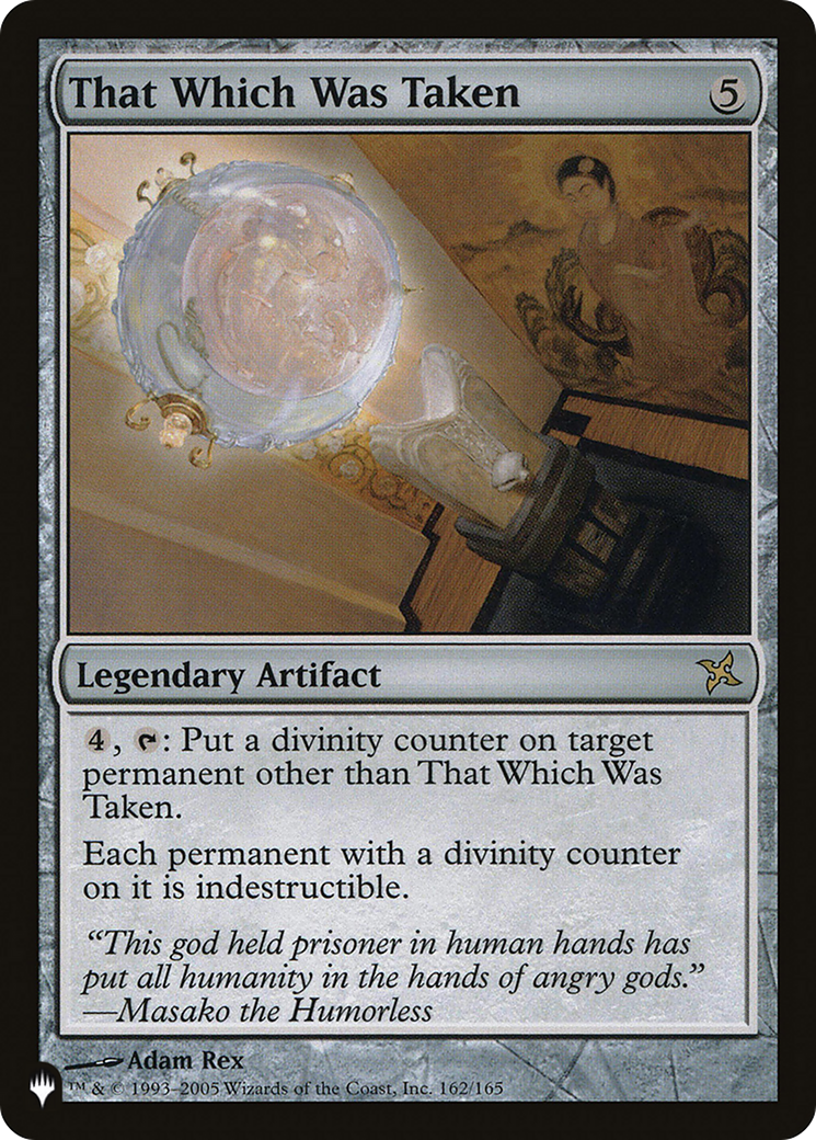 That Which Was Taken (LIST-BOK-162) - The List
