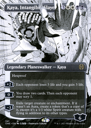 Kaya, Intangible Slayer (ONE-341) - Phyrexia: All Will Be One: (Showcase) (Borderless) Foil
