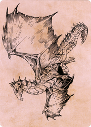 Ancient Bronze Dragon // Ancient Bronze Dragon (ACLB-058) - Battle for Baldur's Gate Art Series (Borderless) Foil