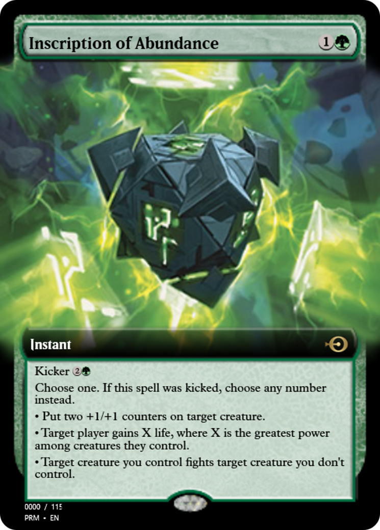 Inscription of Abundance (PRM-83728) - Magic Online Promos Foil