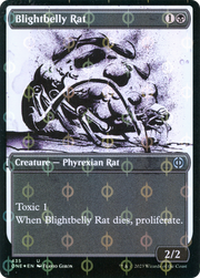 Blightbelly Rat (ONE-435) - Phyrexia: All Will Be One: (Showcase) Foil
