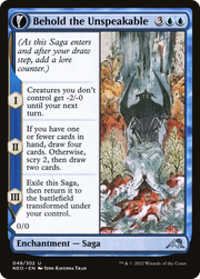 Behold the Unspeakable // Vision of the Unspeakable (NEO-048) - Kamigawa: Neon Dynasty: (fandfc, enchantment)