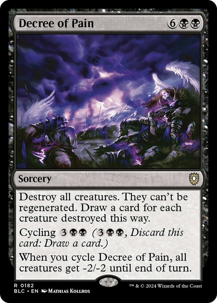Decree of Pain (BLC-182) - Bloomburrow Commander